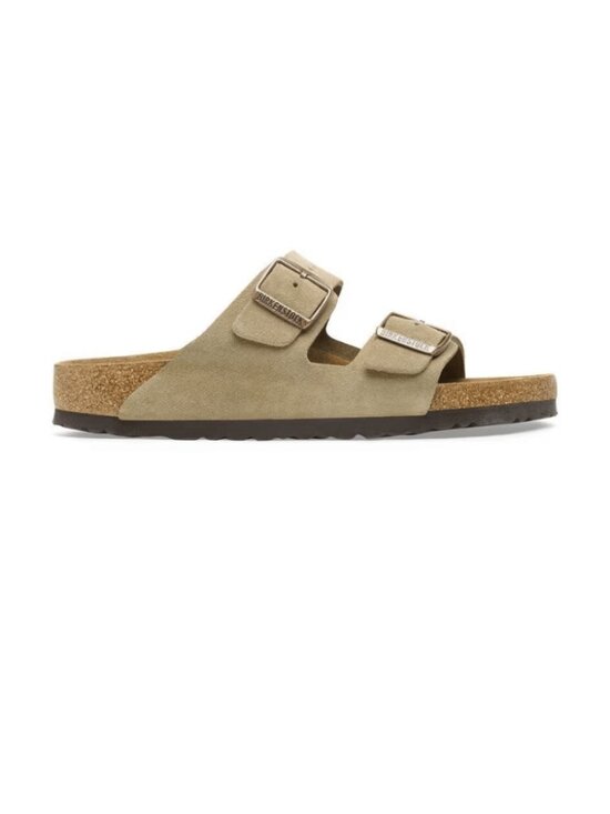 Birkenstock Other - Birkenstock Arizona VL Suede Leather - Taupe Wide Unisex Sandal Hard Footbed